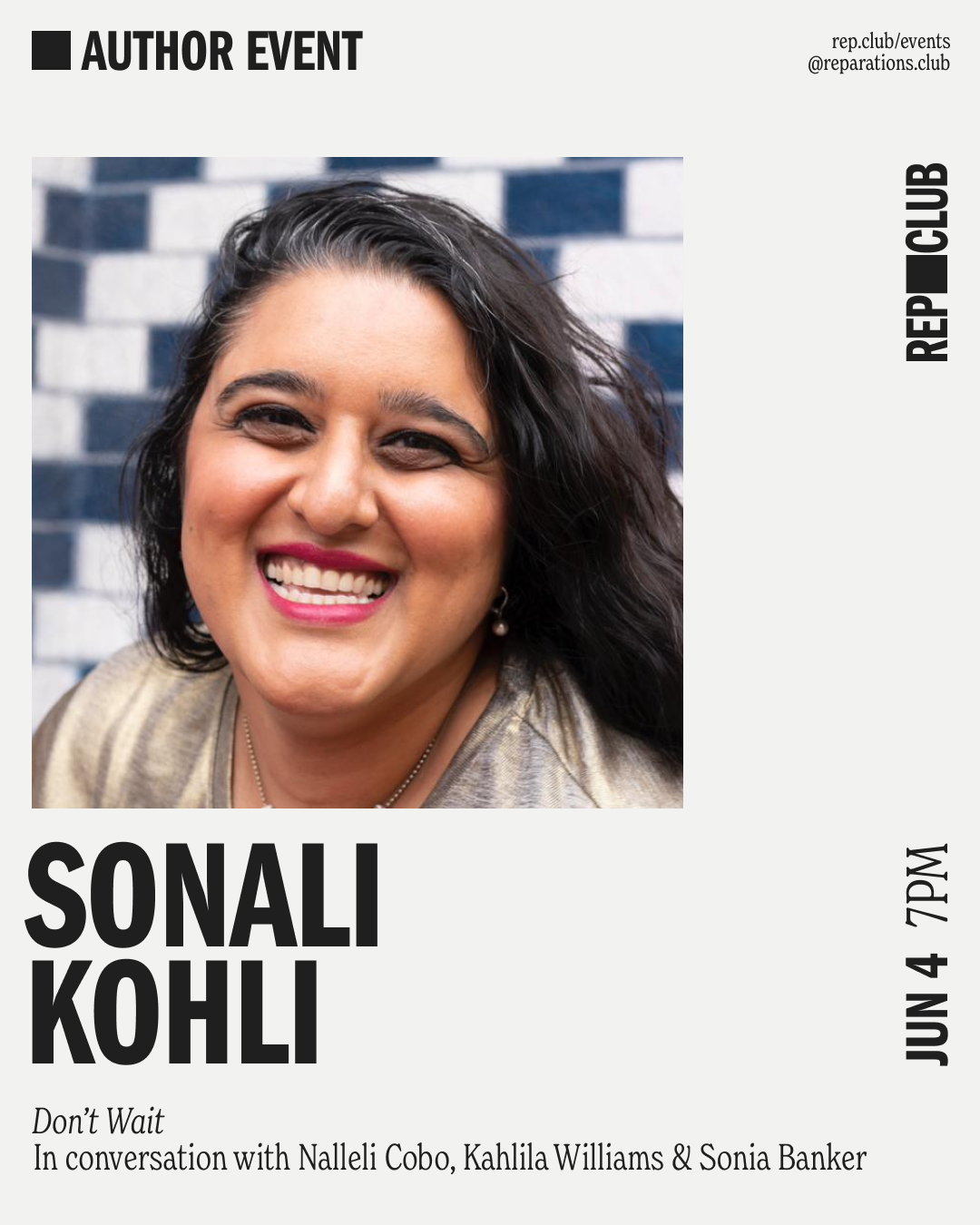 June 4th EVENT: Don't Wait // Three Girls Who Fought for Change and Won w/ Sonali Kohli, Sonia Banker, + Kahlila Williams
