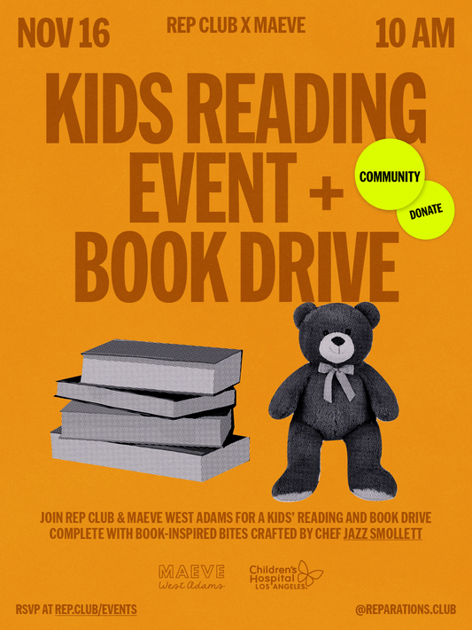 November 16th EVENT: Kids Reading + Book Drive