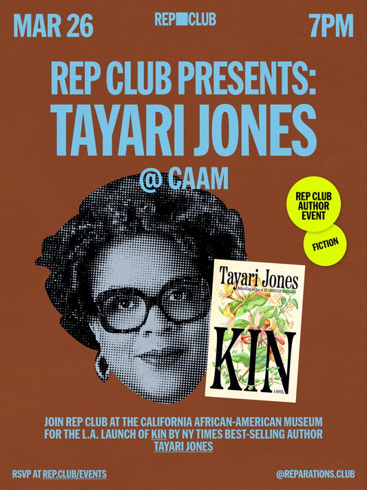 March 26th EVENT: Rep Club Presents: Tayari Jones @ CAAM