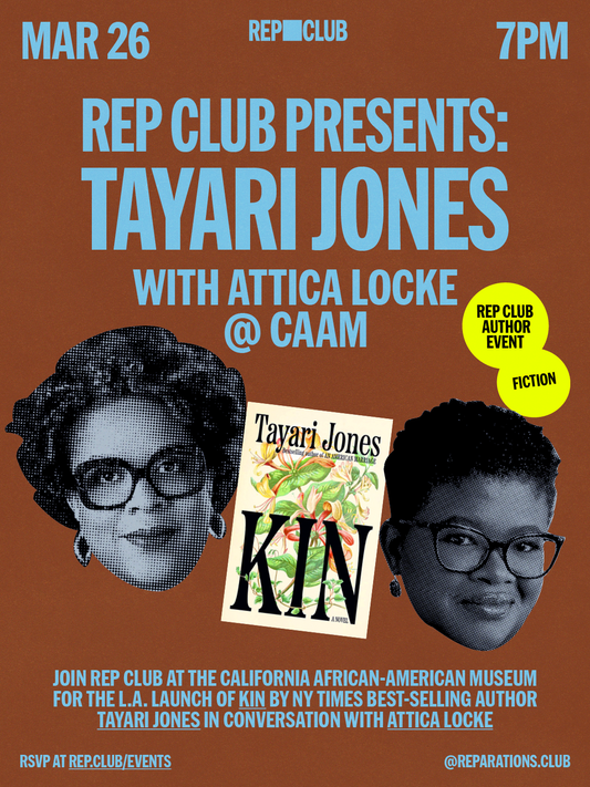 March 26th EVENT: Rep Club Presents: Tayari Jones @ CAAM