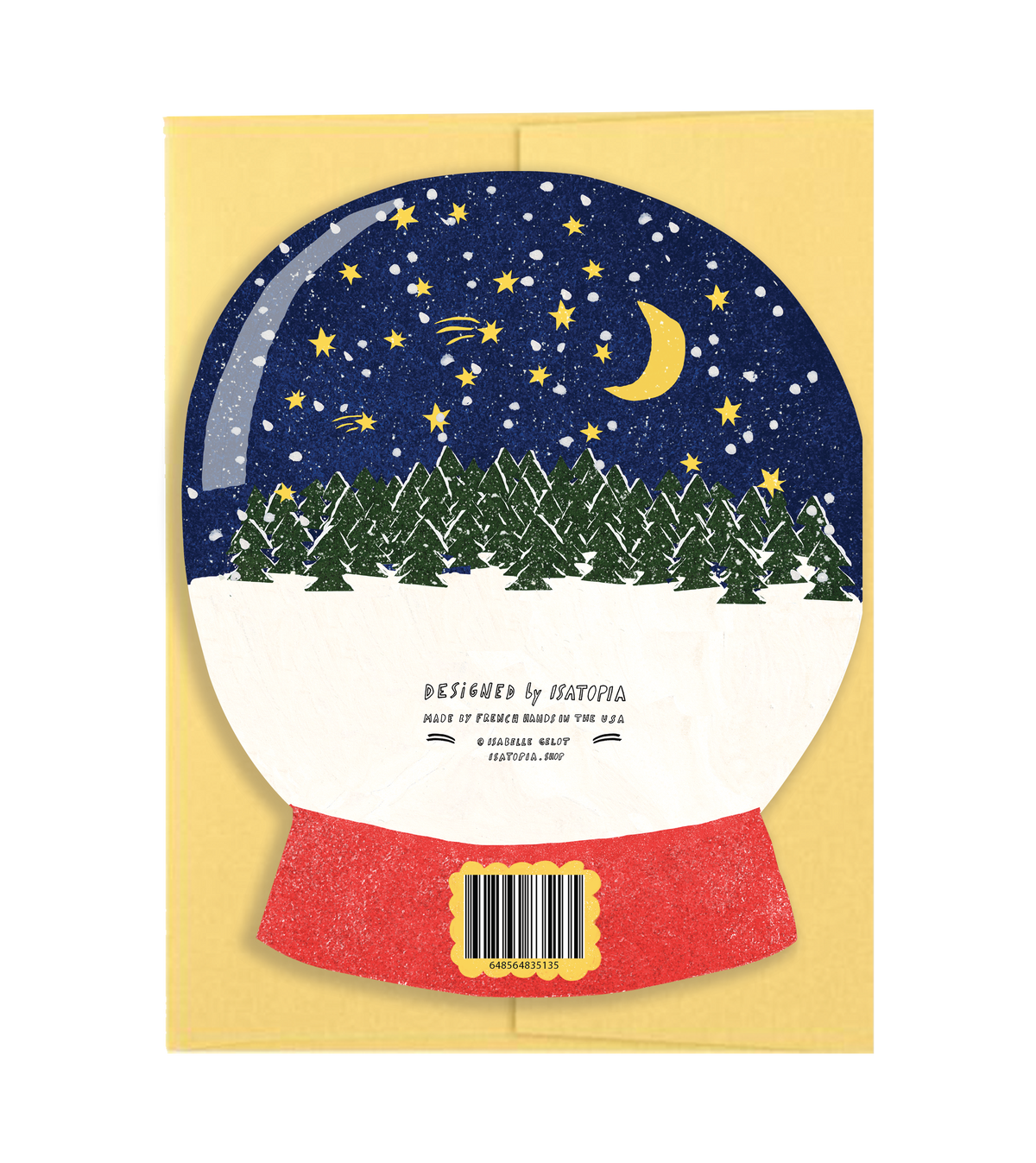 Merry & Bright Snow Globe - Die Cut Card
