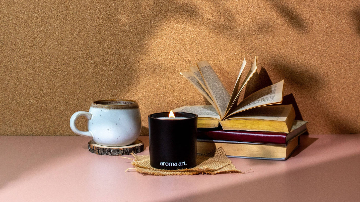Dark Academia | Cardamom ~ Leather ~ Cedar | Crackling Wick