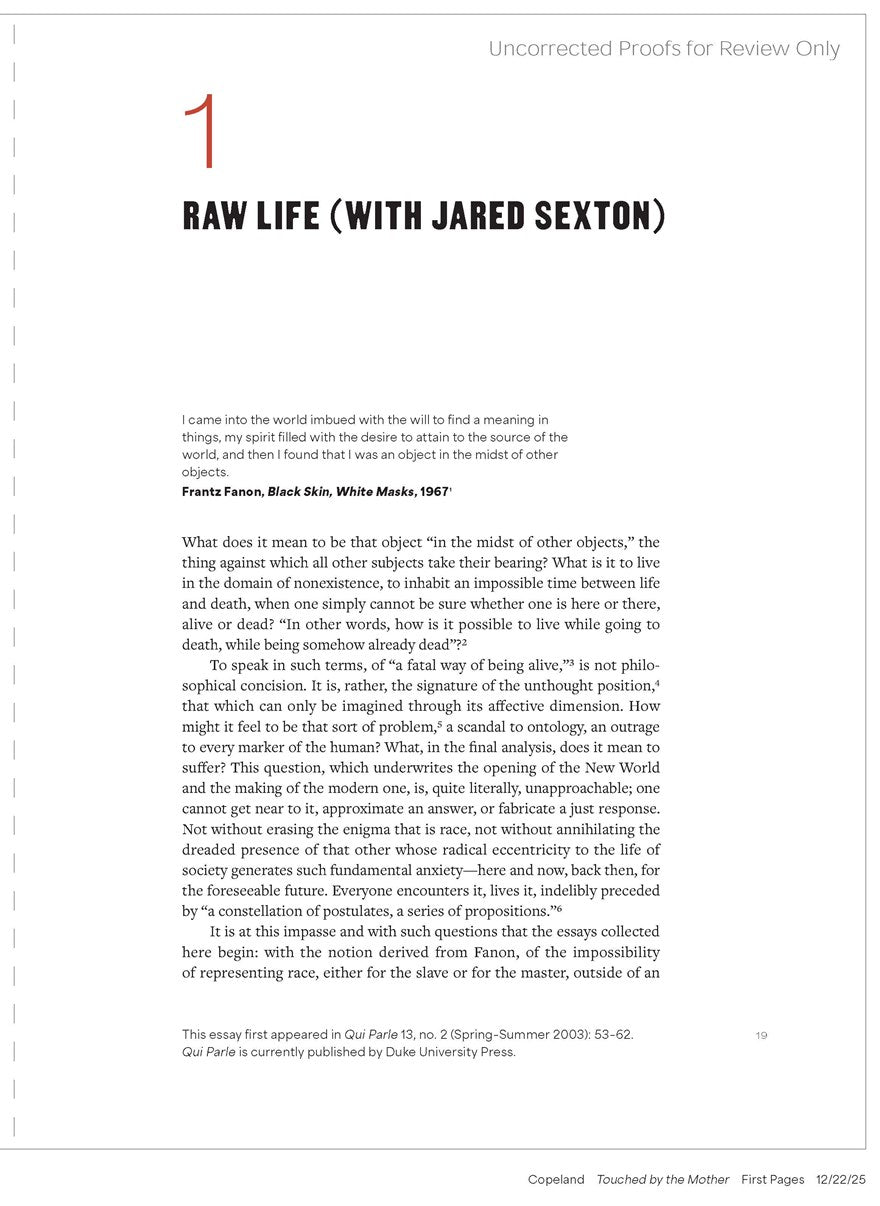 Touched by the Mother // Black Men, American Art, Feminist Horizons (Pre-order, Aug 13 2026)
