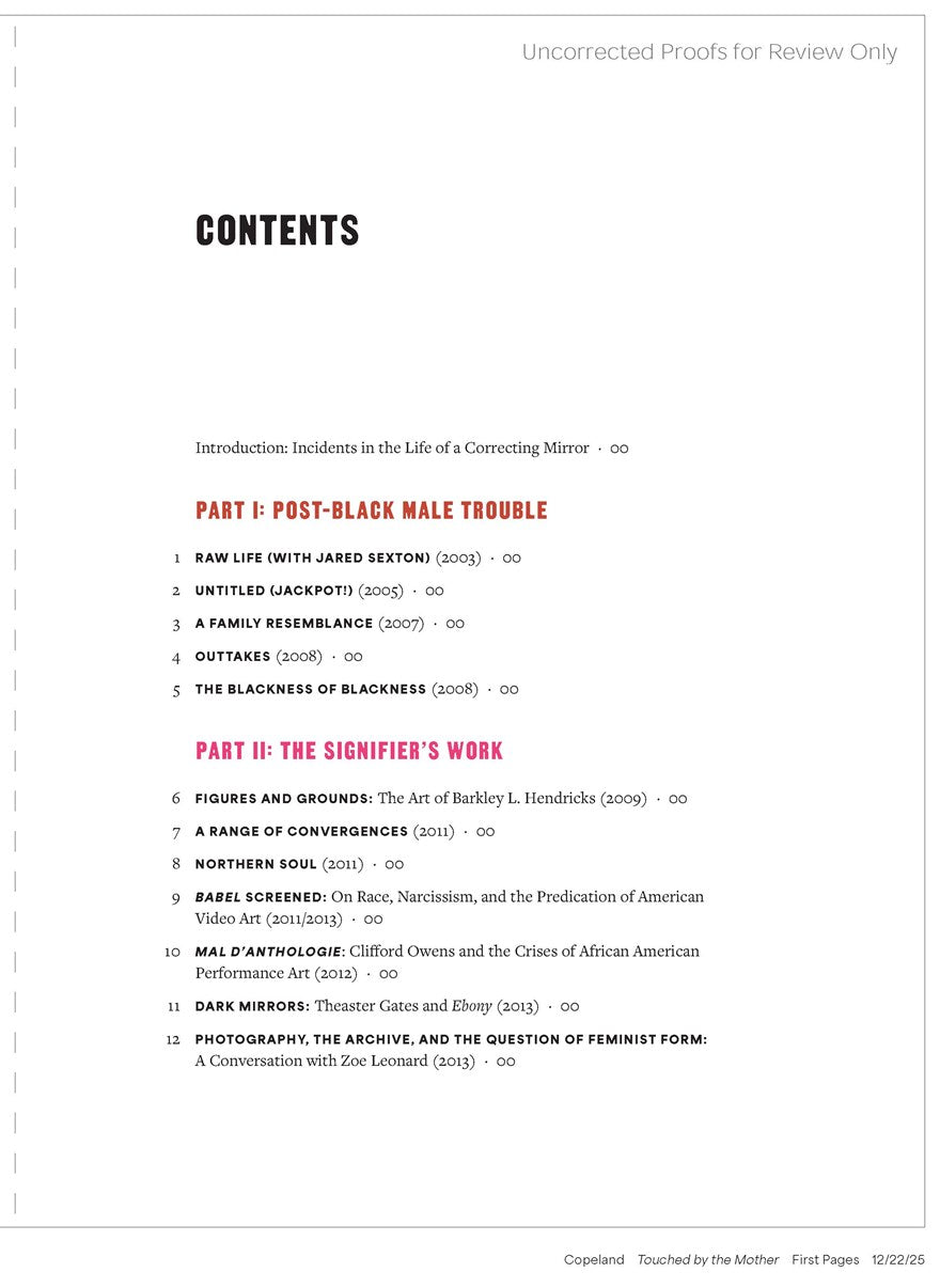 Touched by the Mother // Black Men, American Art, Feminist Horizons (Pre-order, Aug 13 2026)