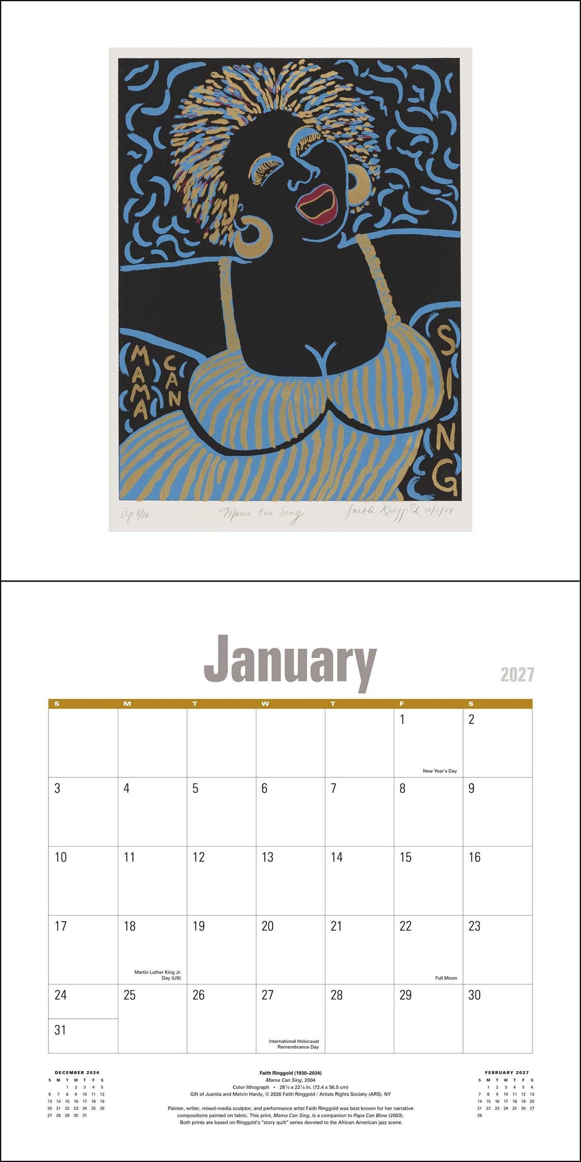 National Museum of African American History and Culture 2027 Wall Calendar // (Pre-order, Aug 18 2026)