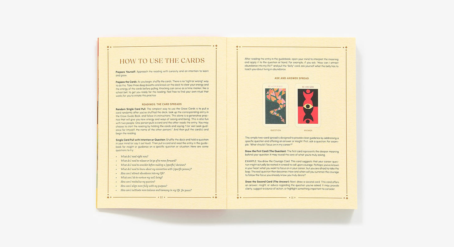 Grow // Pathways to Passion, Purpose & Peace Guidebook & Oracle Deck