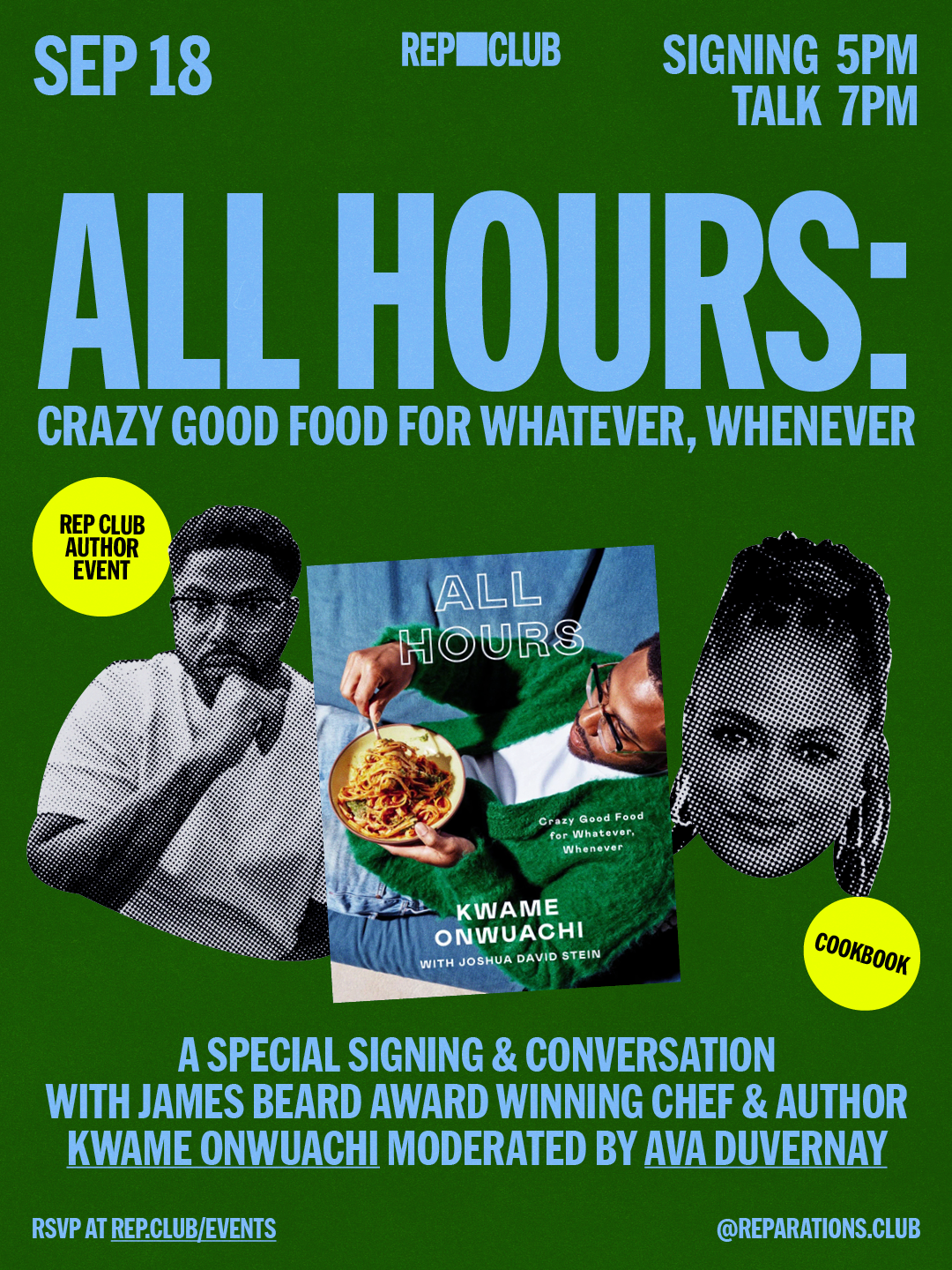 Sep 18th EVENT: All Hours w/ Kwame Onwuachi & Ava DuVernay