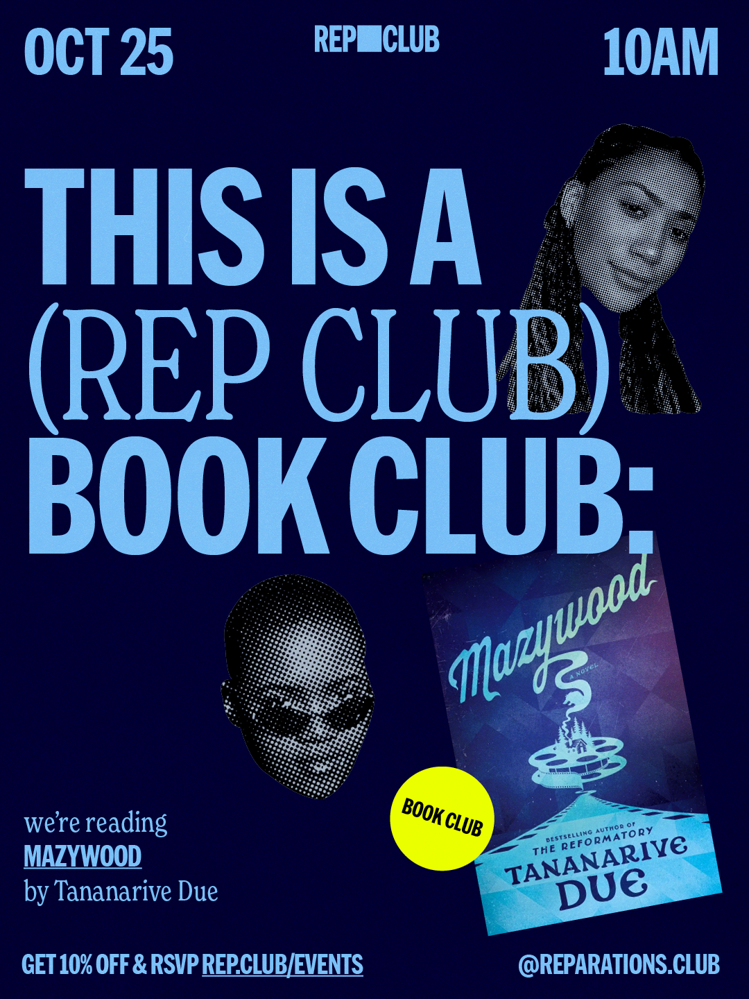 Oct 25th: THIS IS A (REP CLUB) BOOK CLUB