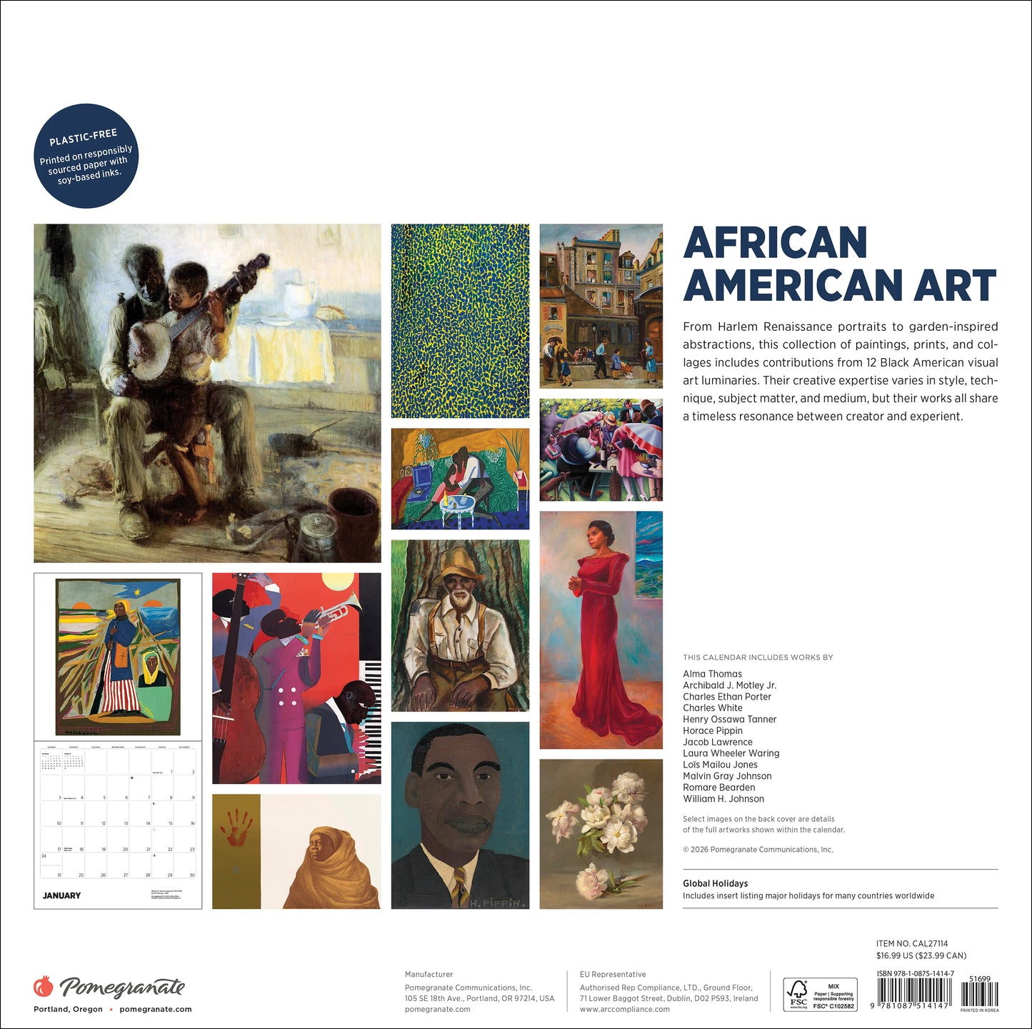 African American Art // 2027 Wall Calendar (Pre-Order, Summer 2026)