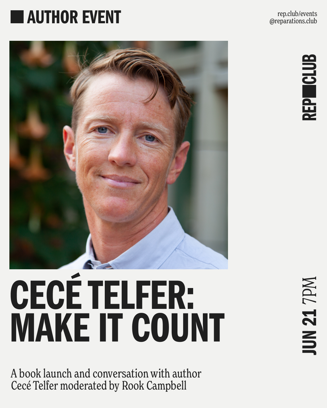 June 21st EVENT: Make it Count // Cecé Telfer + Rook Campbell