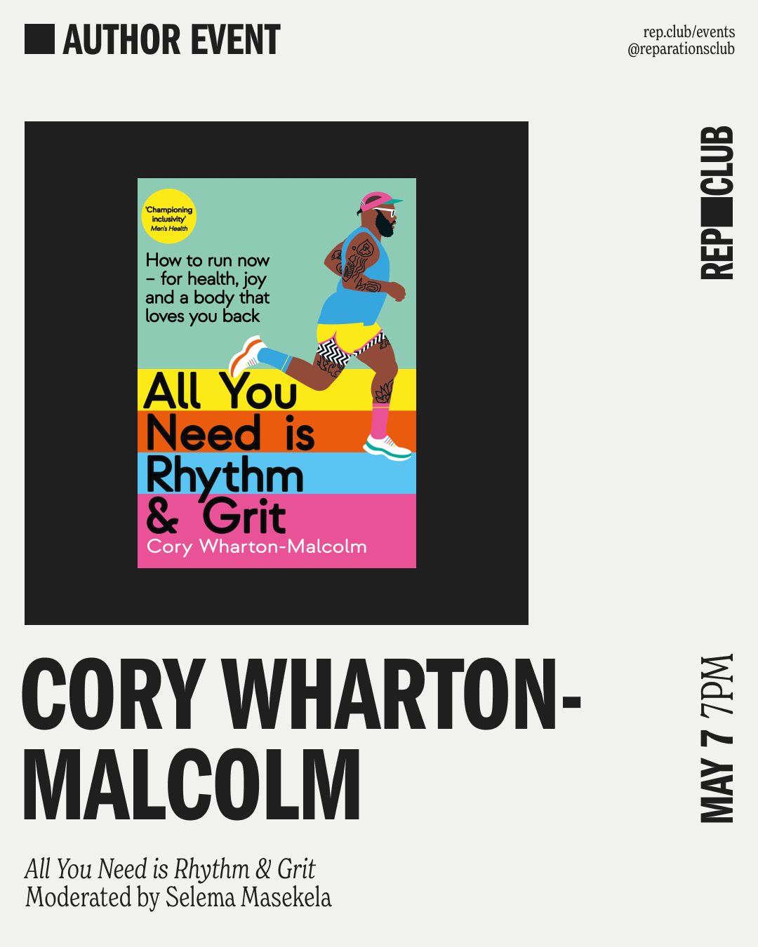 May 7th EVENT: All You Need is Rhythm & Grit // Cory Wharton-Malcolm + Selema Masekela