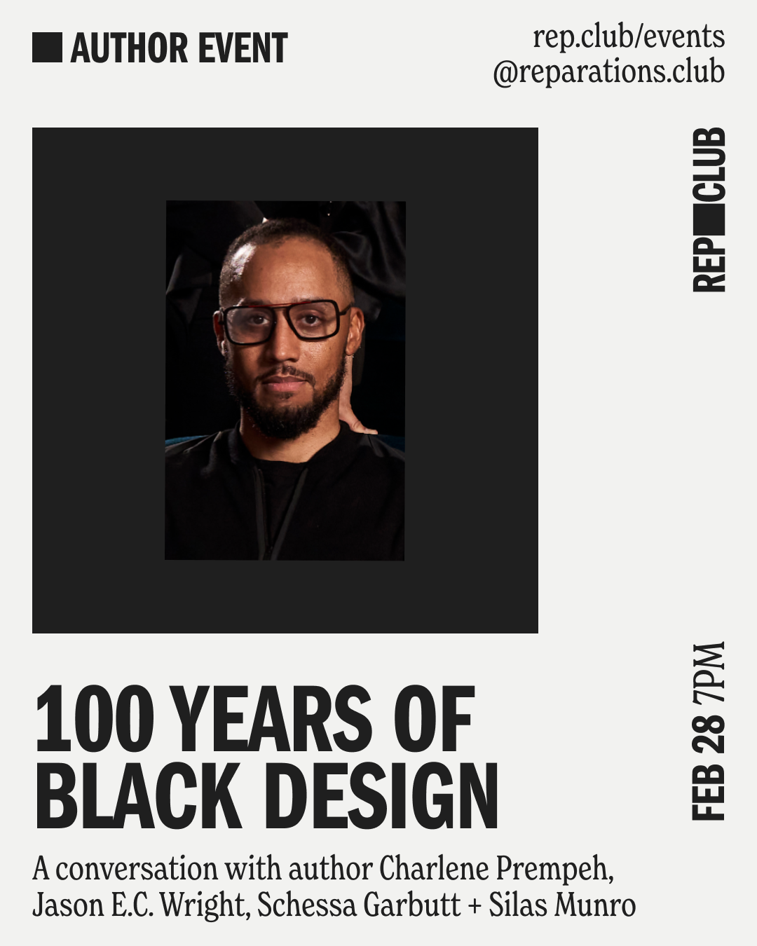 Feb 28th EVENT: Now You See Me // 100 Years of Black Design w/ Charlene Prempeh, Jason E.C. Wright, Schessa Garbutt, + Silas Munro