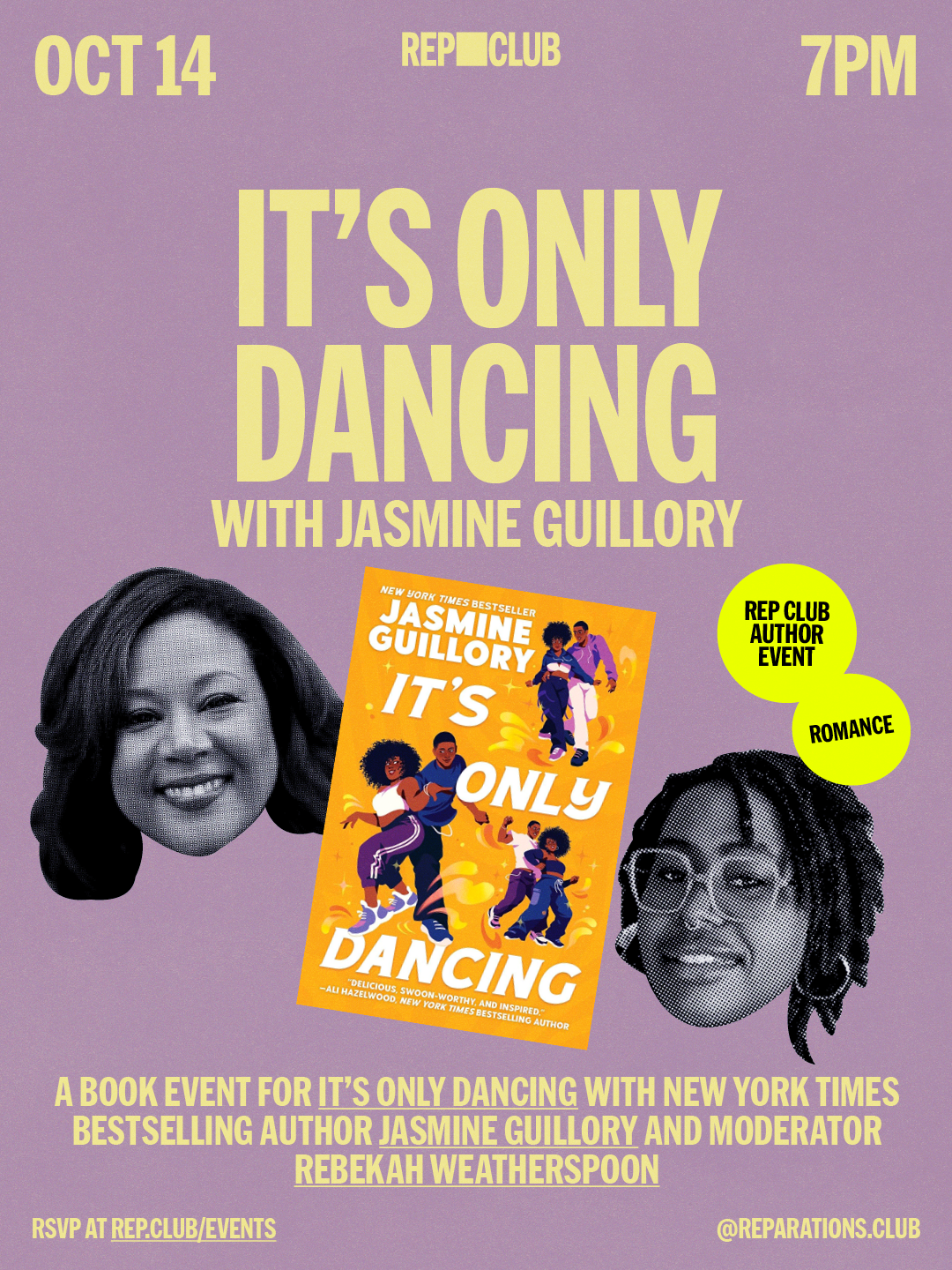 Oct 14th EVENT: It's Only Dancing w/ Jasmine Guillory & Rebekah Weatherspoon