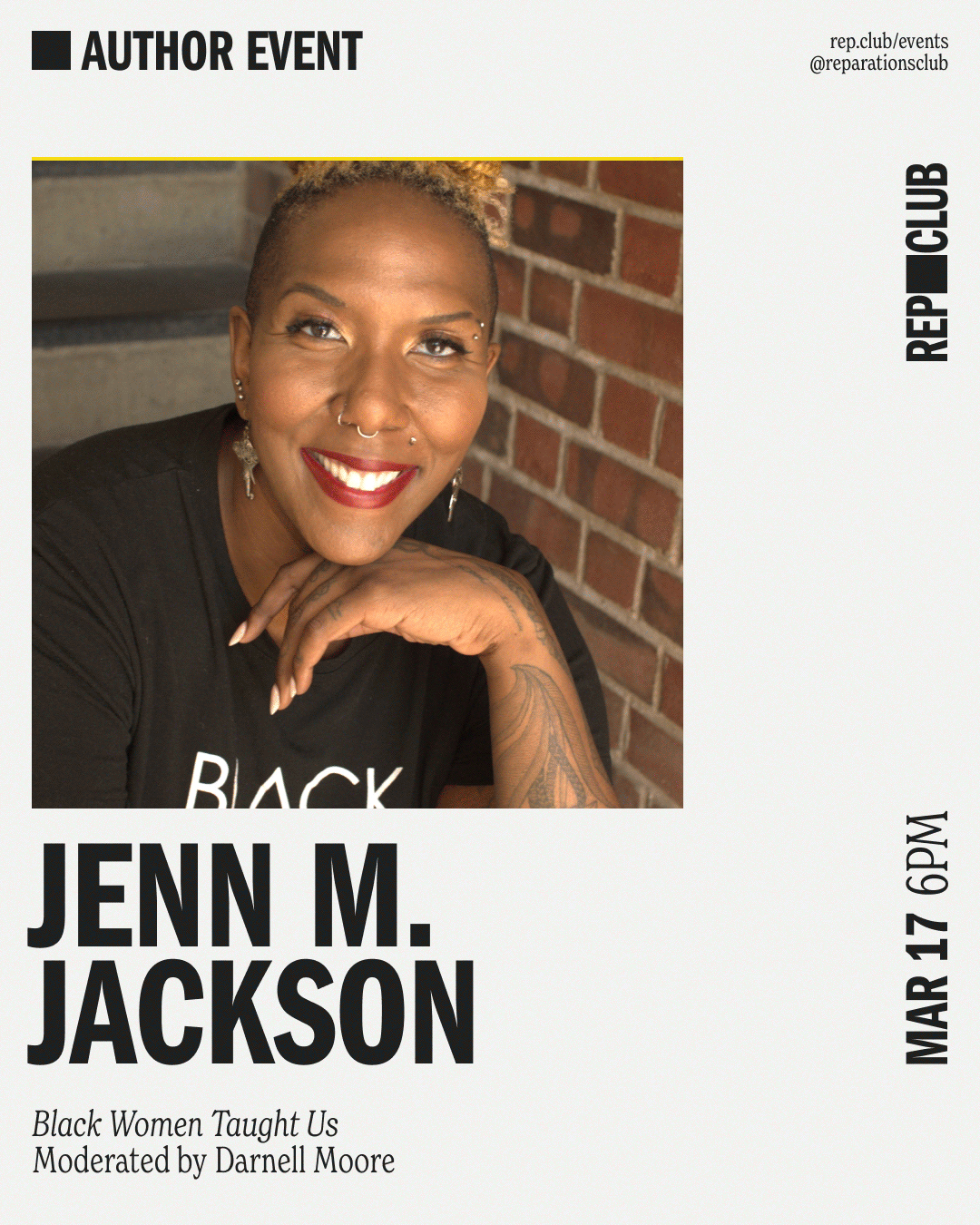 March 17th EVENT: Black Women Taught Us // Jenn M. Jackson + Darnell Moore
