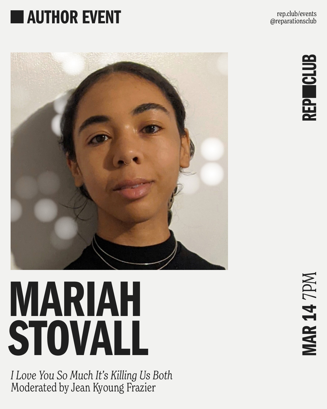 March 14th EVENT: I Love You So Much It's Killing Us Both // Mariah Stovall + Jean Kyoung Frazier