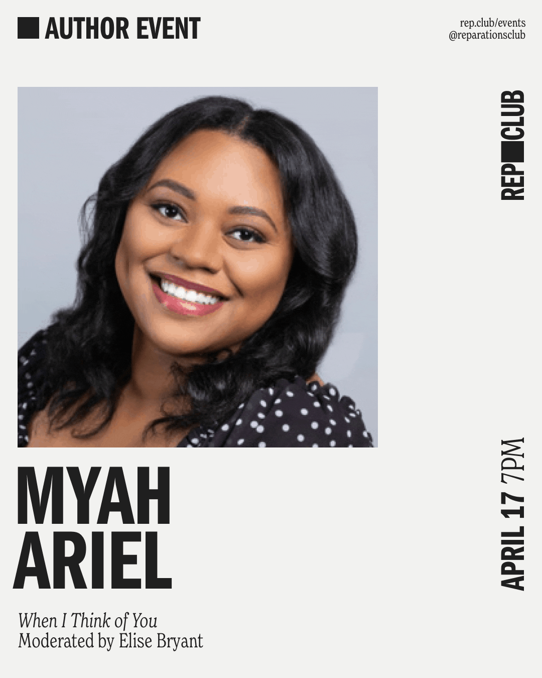 April 17th EVENT: When I Think of You // Myah Ariel + Elise Bryant