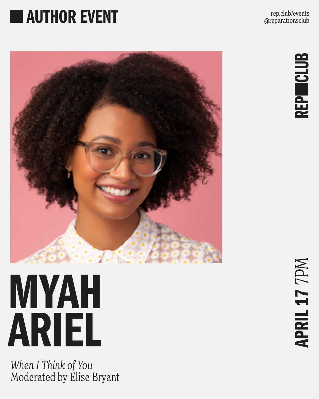 April 17th EVENT: When I Think of You // Myah Ariel + Elise Bryant