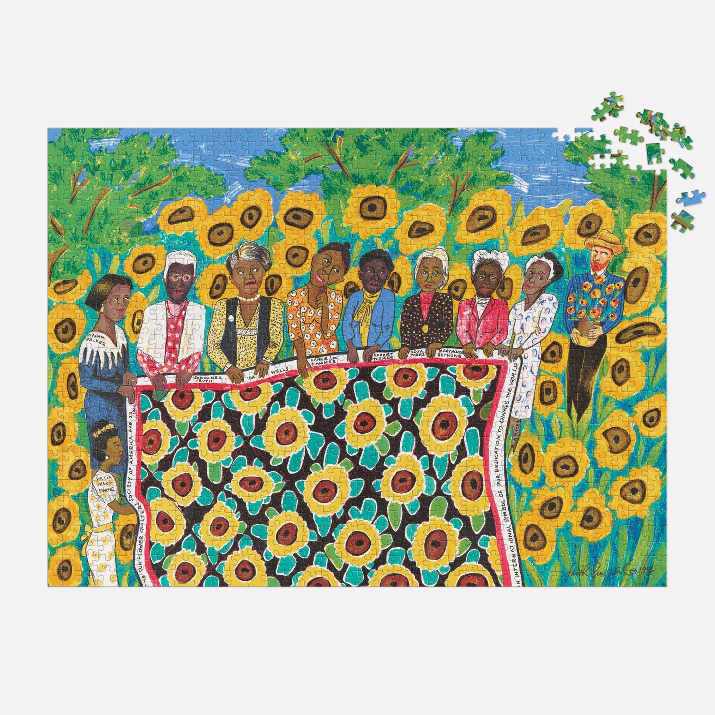 Faith Ringgold the Sunflower Quilting Bee at Arles Puzzle // 1000 Piece